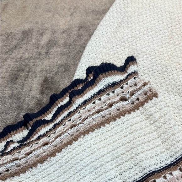 Greylin Cream Spaghetti Strap Crochet Sundress, Size Large - Picture 4 of 8